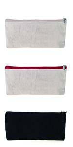 Aspire 6-Pack Multi-Purpose Cotton Canvas Bags, Makeup Pouches 7" x 5"