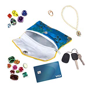 Aspire 24 Pieces Jewelry Pouch, 4 x 3 Inch Zipper Purse Gift Bags, Snap Closure