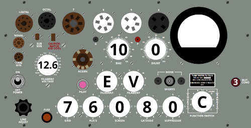 CE Distribution SET-TV7-CALIBRATION Vacuum Tube Set - for calibrating TV-7 Testers