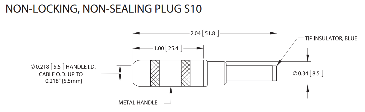 Switchcraft W-SC-S10 Barrel Plug - Switchcraft, Cable Mount, Heavy Duty, 5.5mm External, 2.1mm Internal