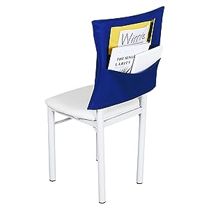 Muka 24 Pcs Chair Back Cover for Classroom Supplies, Chair Pockets for Kids, Student Chair Cover with Name
