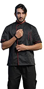 2 PCS Wholesale TopTie Unisex Classic 3/4 Sleeve Active Chef Coat