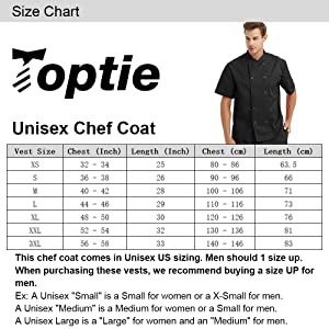 TopTie Unisex 10 Knot Button Chef Coat