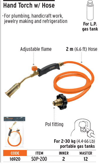 Truper 16920 200 PSI, welding torch with hose