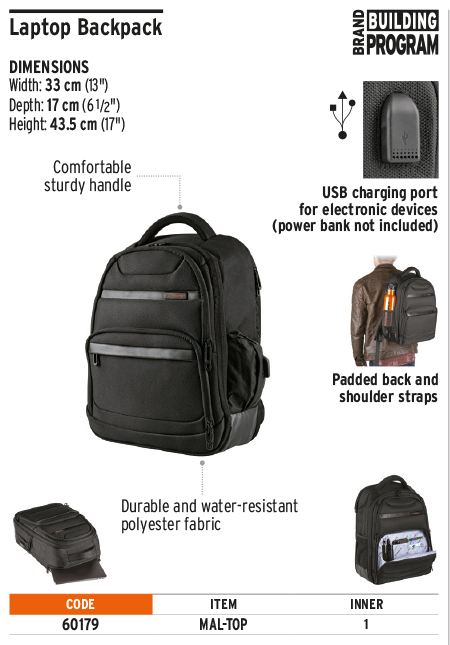 Truper 60179 Laptop Backpack