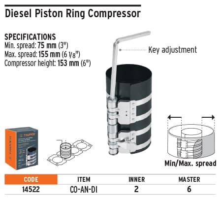 Truper 14522 Ring Diesel Compressor