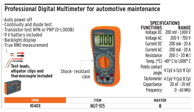 Truper 10403 Industrial Multimeter