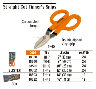 Truper 18503 14" Straight Tin Snip