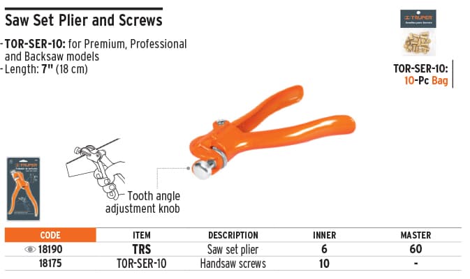 Truper 18175 10 Screws For Stx Std & Stcx Saws