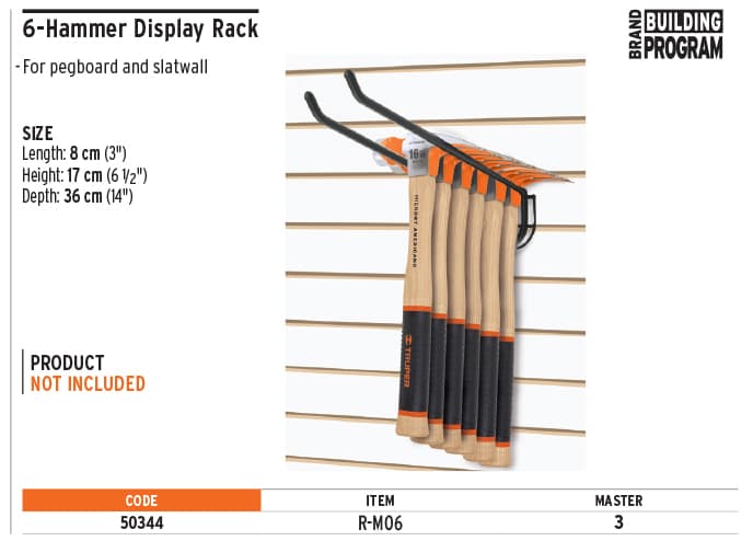 Truper 50344 Display Rack For 6 Hammers