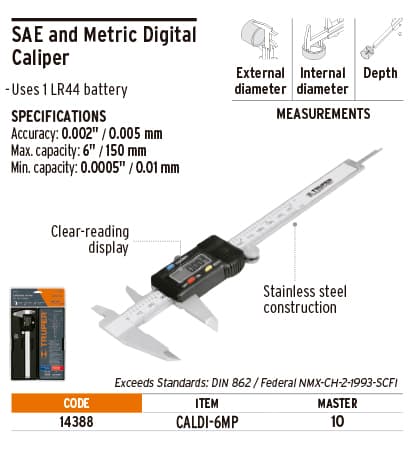 Truper 14388 Digital Caliper