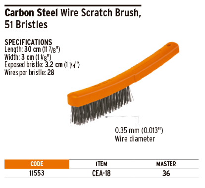 Truper 11553 18" Long Handle Wire Brush