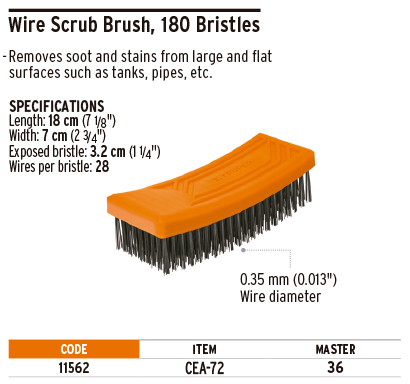Truper 11562 7" 9x21 Rows Wire Brush