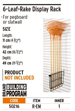 Truper 50216 Display Rack For Leaf Rakes