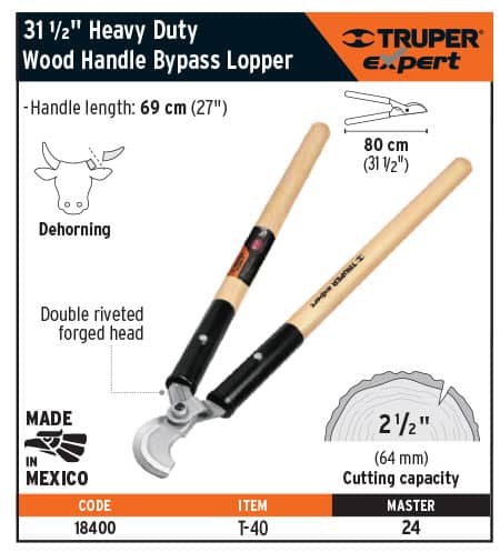 Truper 18400 33" Wood Handles Lopper