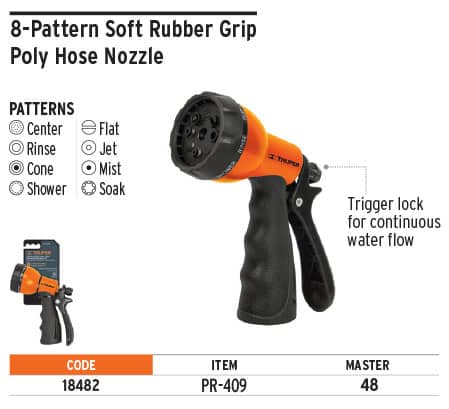 Truper 18482 9 Pattern Nozzle Plastic Spray Pistol
