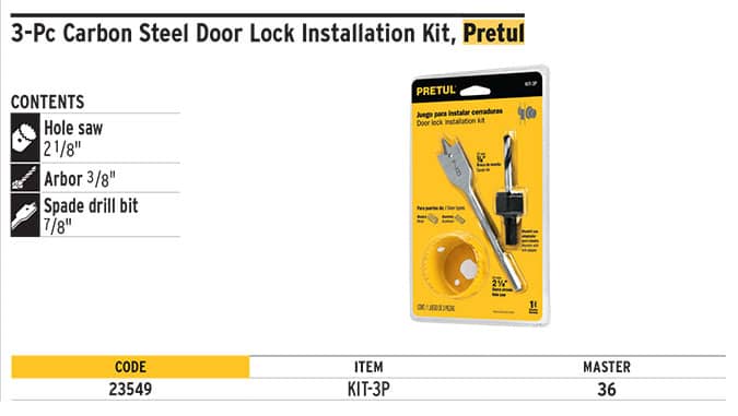 Pretul 23549 Hole Saw Set 3 Pieces Pretul