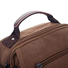 TOPTIE Medium Crossbody Bag with Flap and Handles, Mens Shouler Bag for Travel