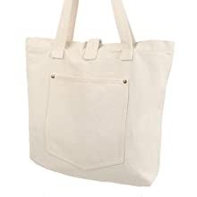Custom Handbag with Pocket, Design Your Soft Canvas Tote Bag for Shopping, Work, Personalized Gift