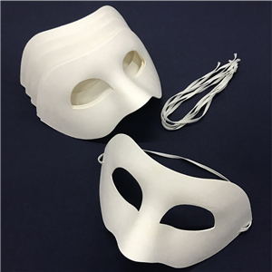 Aspire 12 PCS Paper Mache Masks for DIY Craft, Paintable White Masks Masquerade Masks Party Supplies