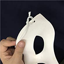 Aspire Blank Face Mask for DIY Craft, Paintable Ghost Face for Dance Cosplay Party, White Paper Masks Costume Accessories
