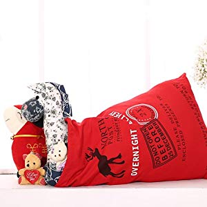 Aspire Wholesale Christmas Giant Canvas Drawstring Bags Reusable Grocery Shopping Bag Gift Storage