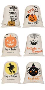 Aspire Halloween Large Drawstring Bags, Wholesale Canvas Gift Bag Storage, Halloween Decorations