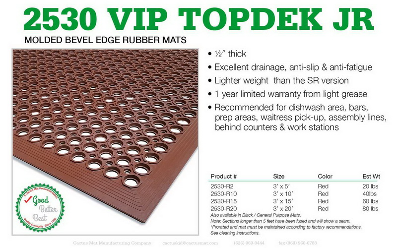 Cactus Mat Floor Mat Rubber 3X5 Vip Topdeck Jr Red, 1 Each, 1 per case