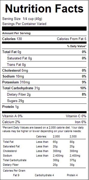 Raisins Select 13% Moisture Oil Treated Raisins 30lb, 340082