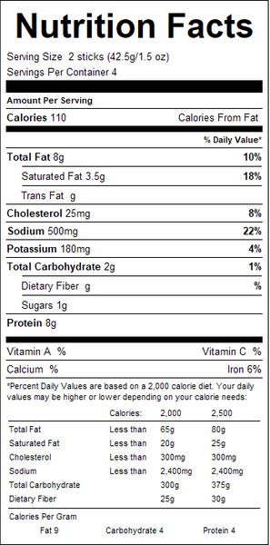 Stoltzfus Meats Sriracha Seasoned Beef Sticks 20/4.5oz, 507560