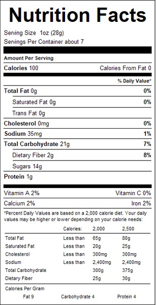 Nutty & Fruity Cantaloupe, Soft Dried 7/7oz, 559617