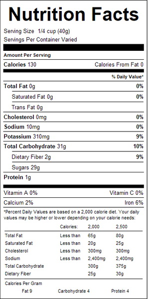 Raisins Midget Seedless Raisins 30lb, 340091