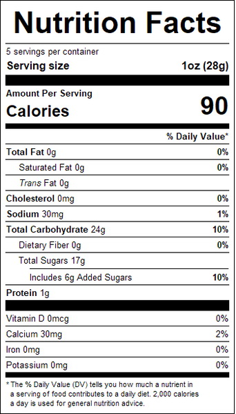 Nutty & Fruity Soft Dry Mango 6/5oz, 559675