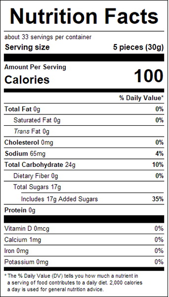 Vidal Sour Bites Watermelon & Lime 12/2.2lb, 754289