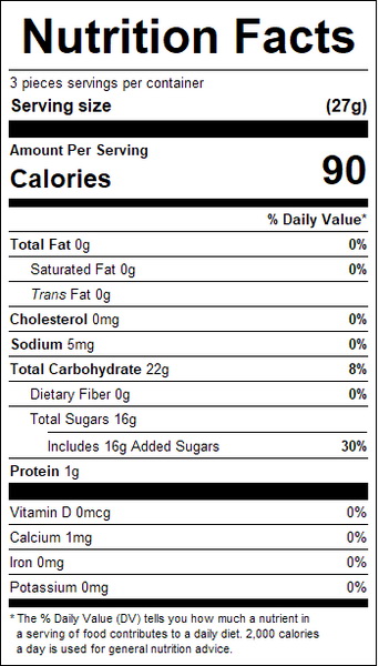 Sunrise Gummy Peach Rings 6/5lb, 629018