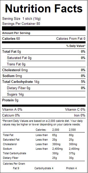 Gilliam Cinnamon Candy Sticks 80ct, 611246