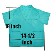 TOPTIE 4 Sets Kids Dress Up Costume, Doctor Surgeon Police Fireman 3 - 6 Years Old Uniforms