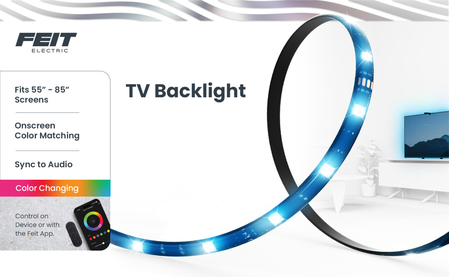Feit Electric TAPETV85/RGB/AG TV Backlight with Color Sensor