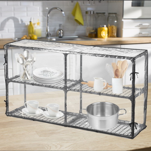 3-Shelf Wire Rack With Cover(2Pack) W285P166895