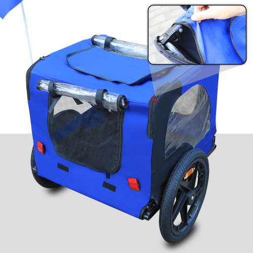 Outdoor Heavy Duty Foldable Utility Pet Stroller Dog Carriers Bicycle Trailer W1364137901