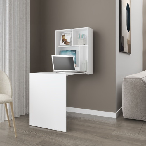Aguila Wall-Mounted Drop-Leaf Table, White B128P263713