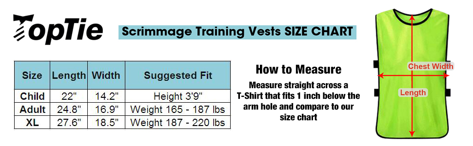 Toptie Numbered Scrimmage Team Practice Pinnies Mesh Jerseys Vests Pinnies  (#1-12)