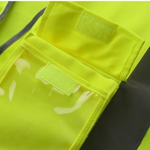 TOPTIE Big & Tall 9 Pockets High Visibility Zipper Front Safety Vest With Reflective Strips, Meets ANSI Standards