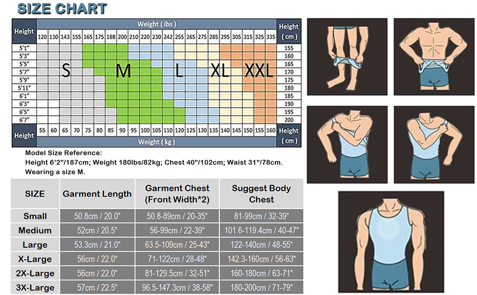 Mens Slimming Body Shaper Waist Trainer Vest Chest Gynecomastia Compression Shirt, 3 Pack