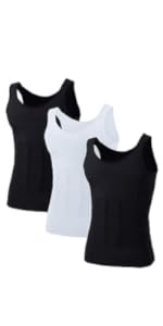 TOPTIE 2 PCS Wholesale Men Slimming Body Shaper Compression Shirt Shapewear Sculpting Vest Muscle Tank