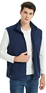 TOPTIE Fleece Vest Outerwear Full Zip Jacket Nurse Uniform Volunteer Vest Sleeveless with Pockets
