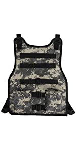 TopTie Children Tactical Vest for Kids Adjustable Protective Military Style for Role Play Outdoor Training for 8-14 year old kid