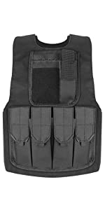 Toptie Military Tactical Vest for Kids Mesh Fabric Breathable Lightweight Children Combat Vest