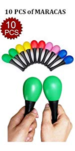 Aspire 12Pcs Rhythm Band Wrist Shaking Bells, Assorted Color, For Kid and Adult