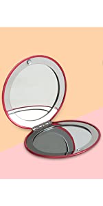 Muka Round Compact Makeup Mirror, Magnifying Pocket Mirror for Purse